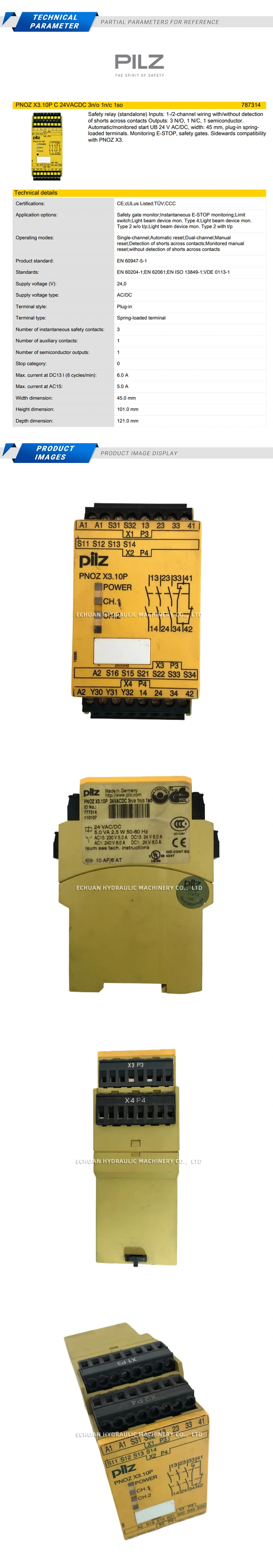 PILZ PNOZ X3.10P 777314 Description