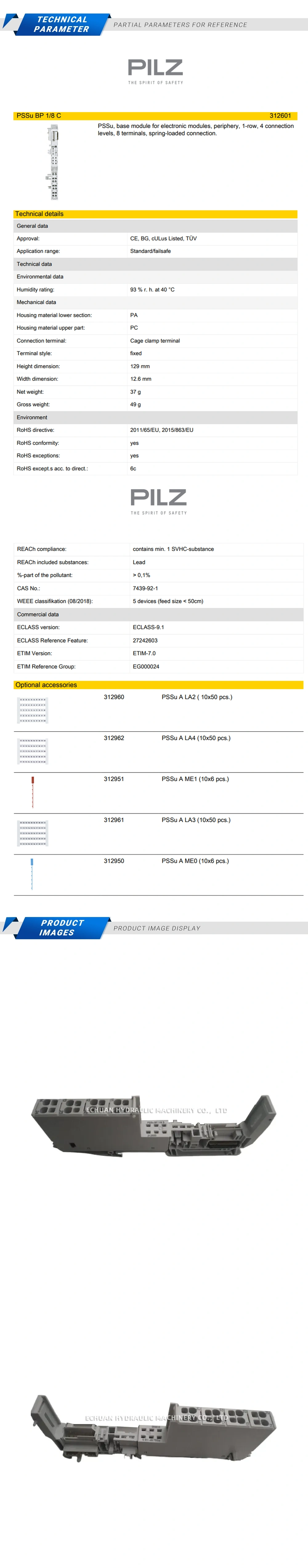 PILZ PSSU BP 312600 Description