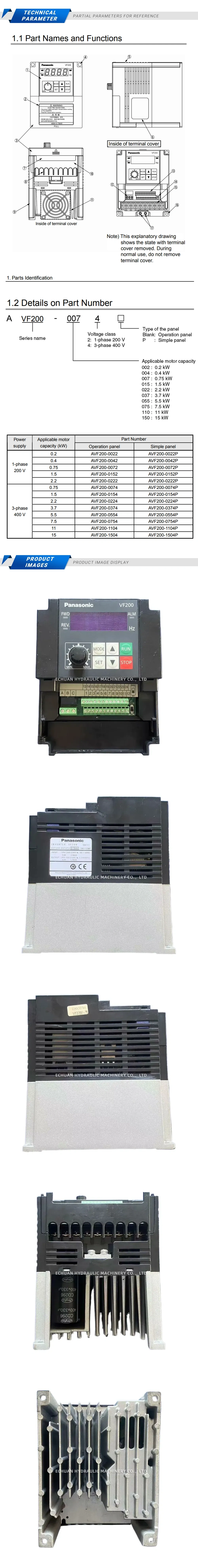 Panasonic AVF200-0072 Description