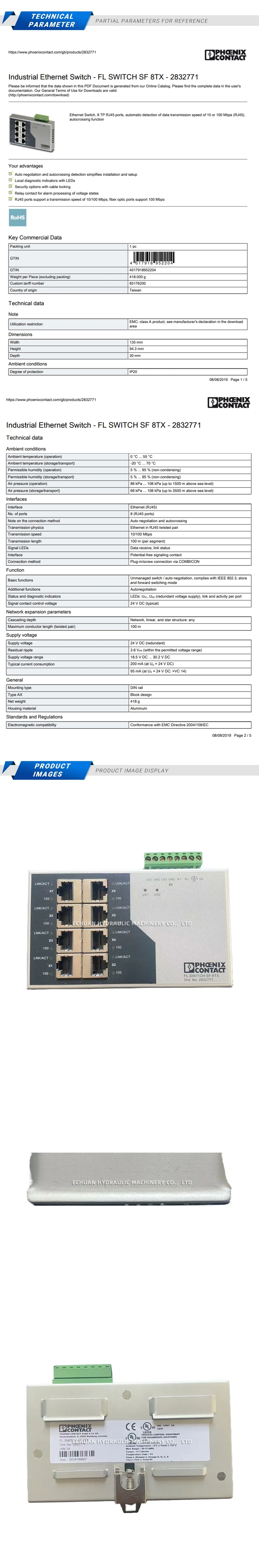 Phoenix FL SWITCH SF 8TX Description