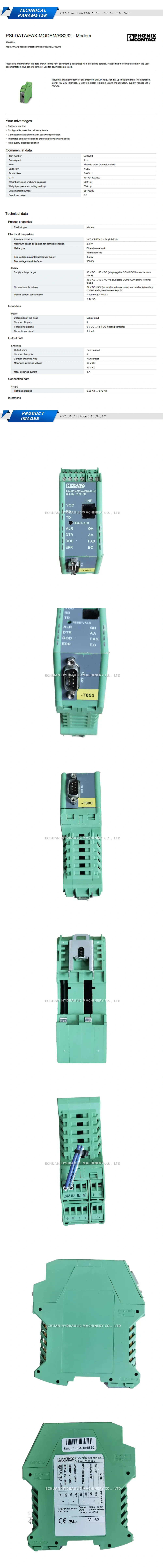 Phoenix PSI-DATA/FAX-MODEM/RS232 Description