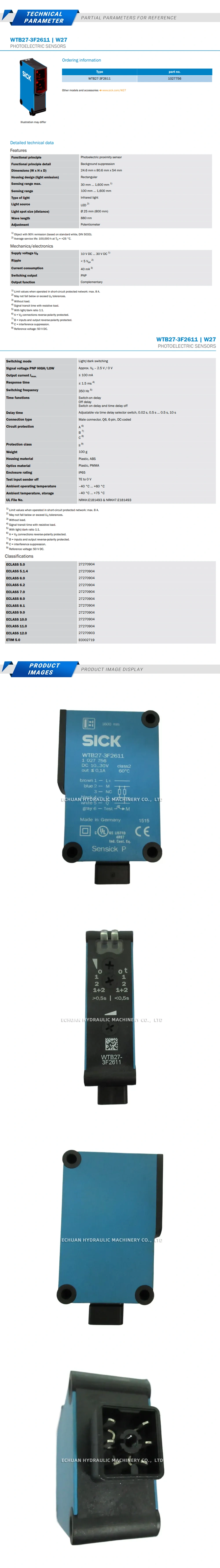 SICK WTB27-3F2611 Description