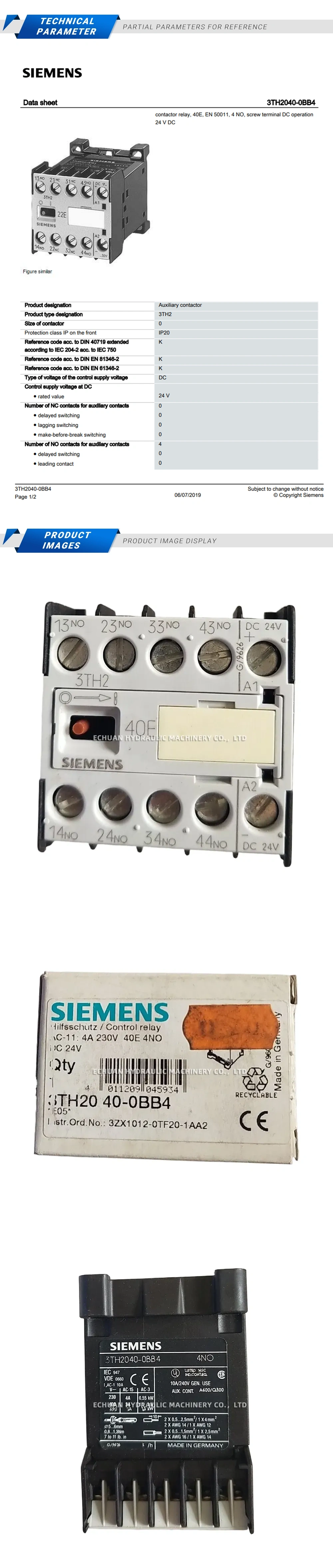 SIEMENS 3TH2040-0BB4 Description