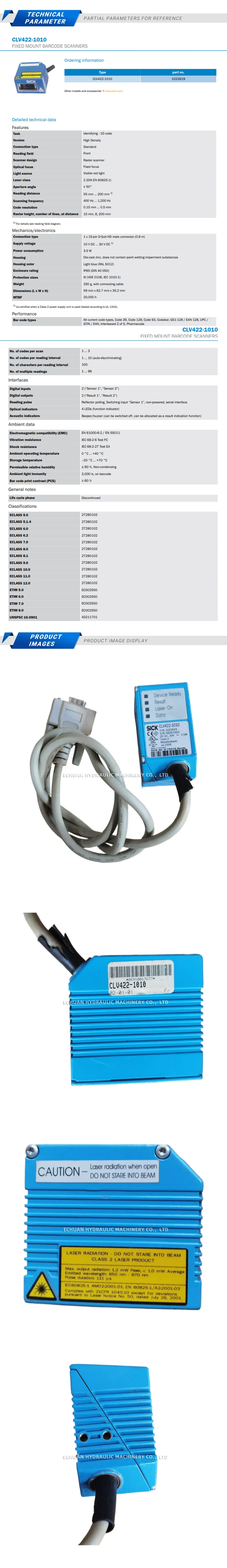Sick CLV422-1010 Description