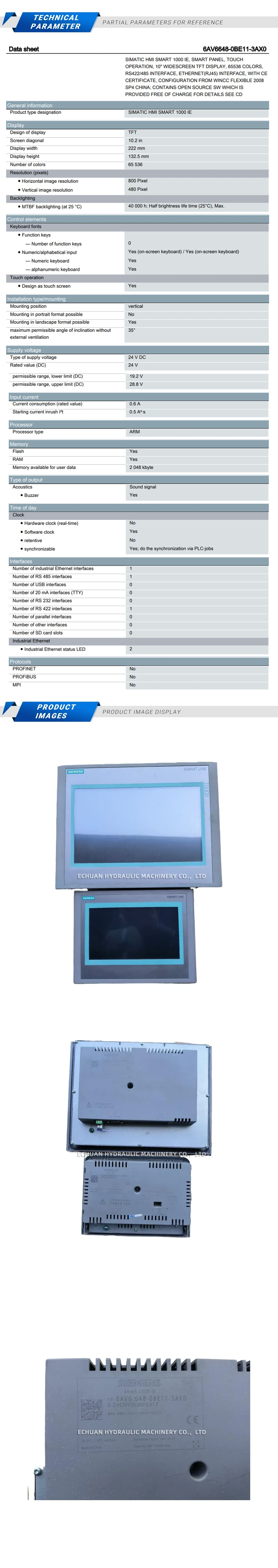 Siemens 6AV6 648-0BE11-3AX0 Description