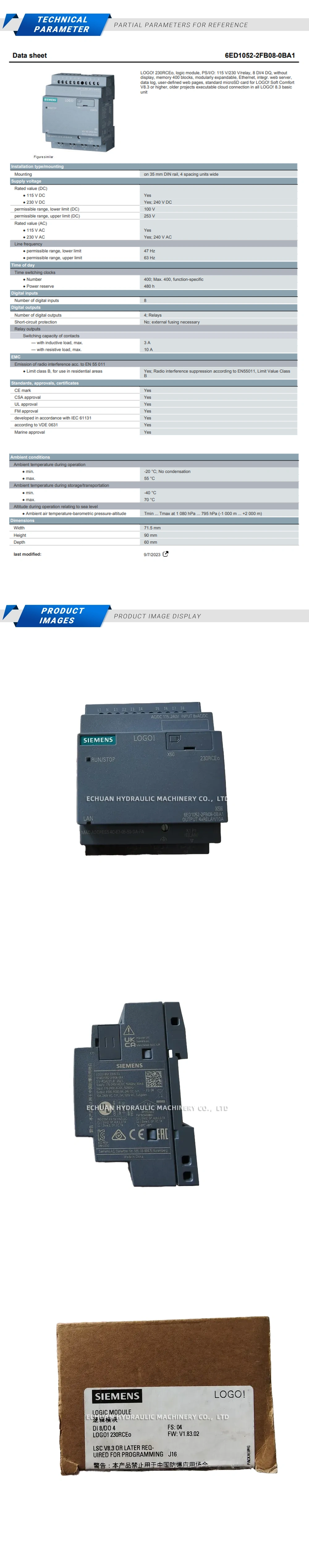 Siemens 6ED1 052-2FB08-0BA1 Description