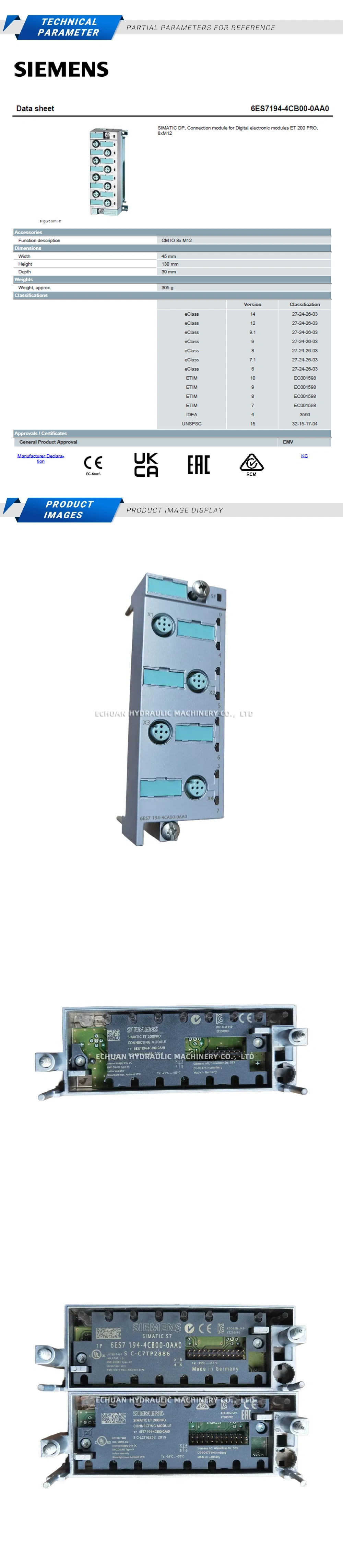 Siemens 6ES7 194-4CB00-0AA0 Description