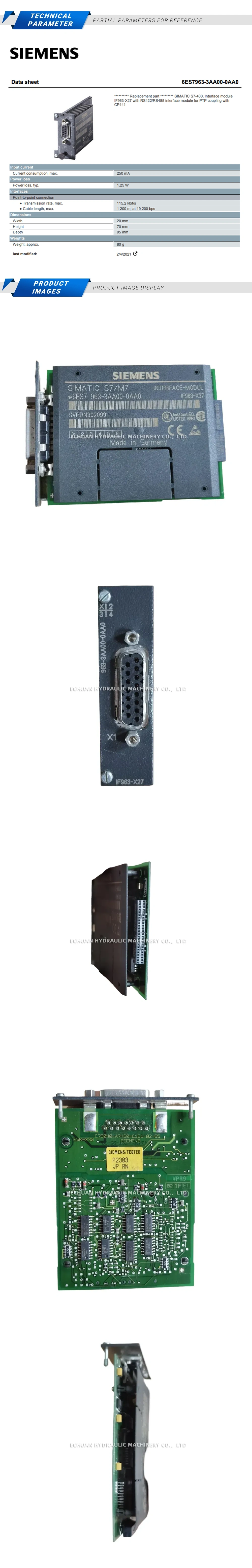 Siemens 6ES7 963-3AA00-0AA0 Description