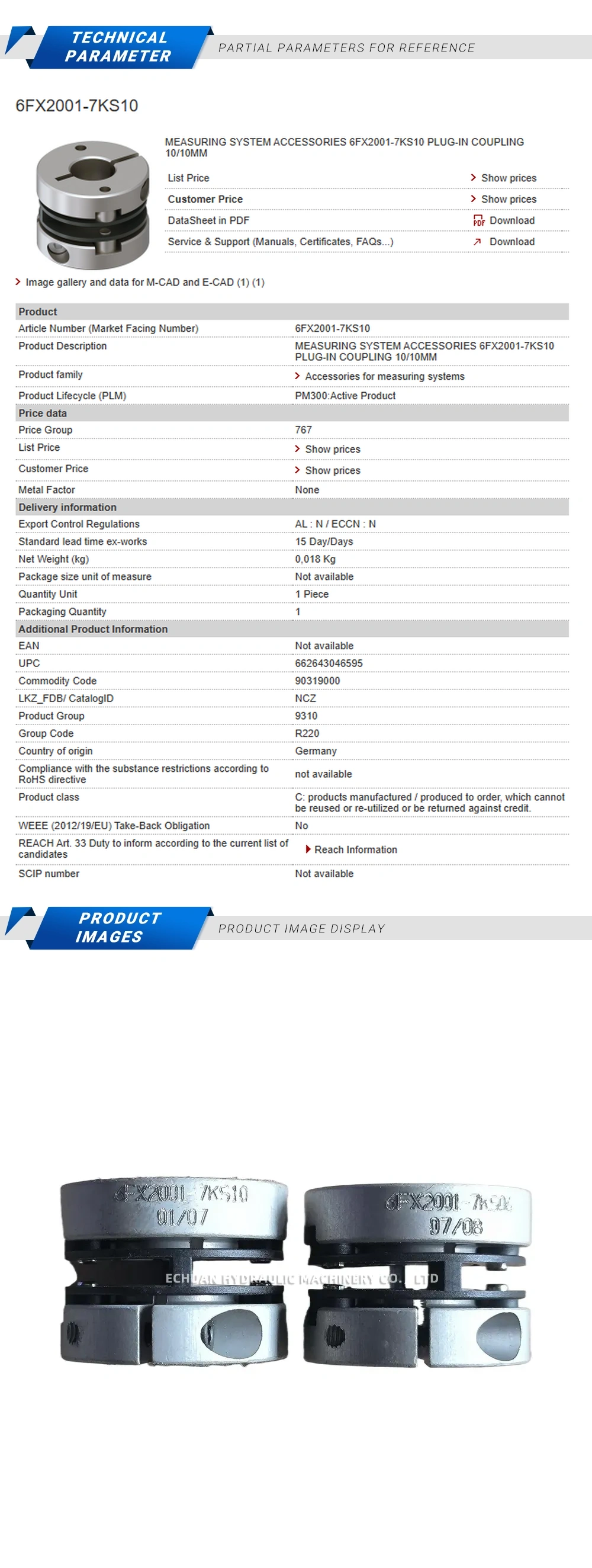 Siemens 6FX2001-7KS10 Description