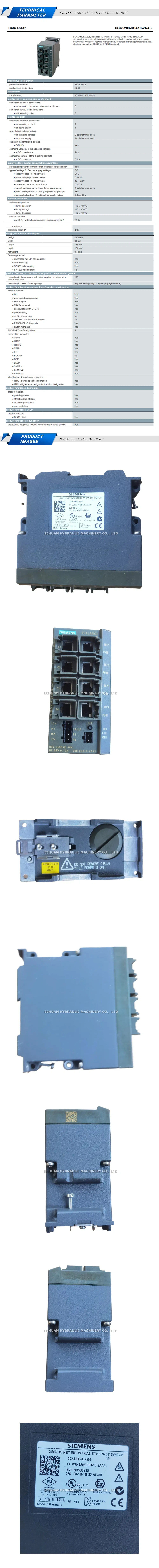 Siemens 6GK5208-0BA10-2AA3 Description