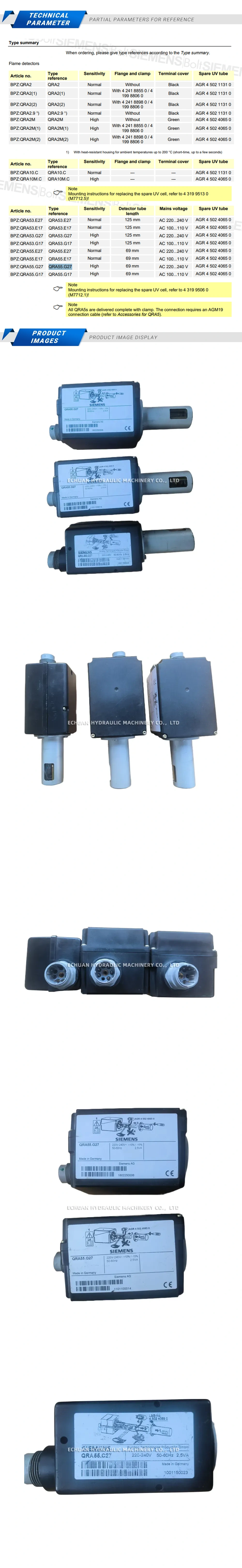 Siemens QRA55.G27 Description