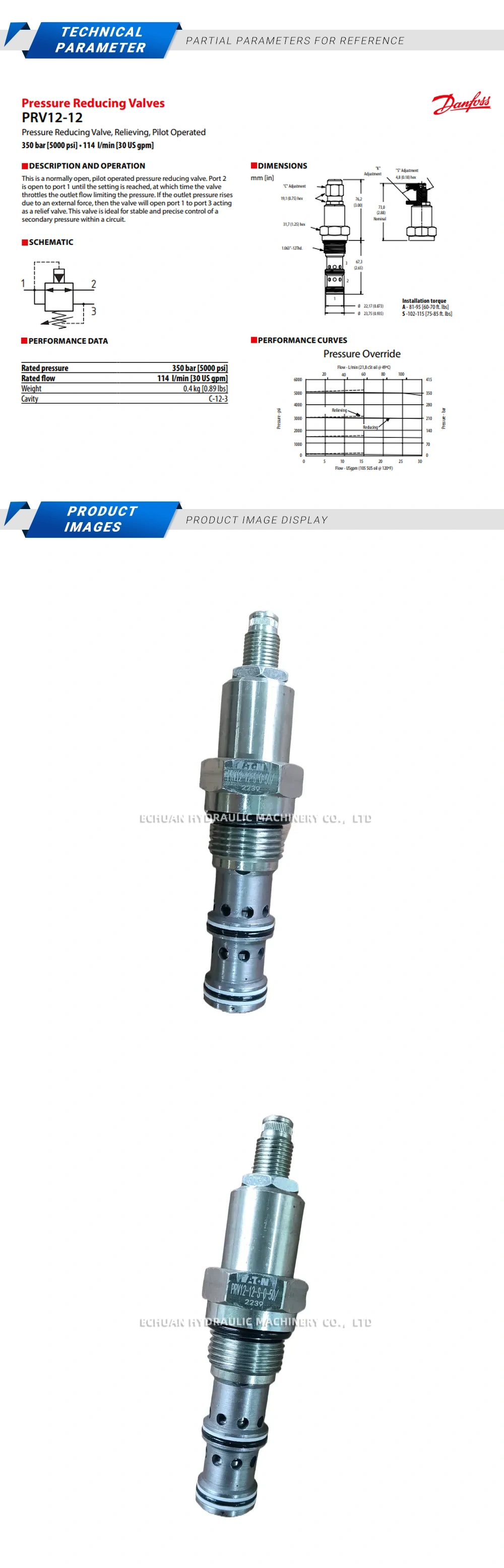 Vickers PRV12-12-S-0-50/ Description