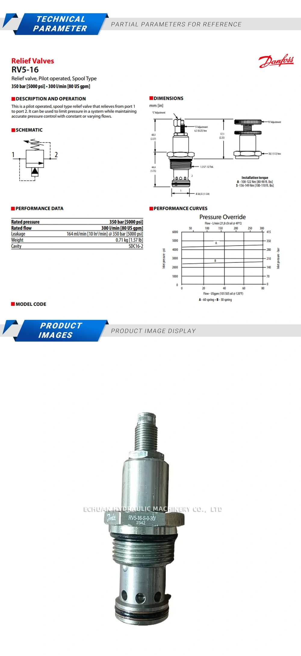 Vickers RV5-16-S-0-30 Description