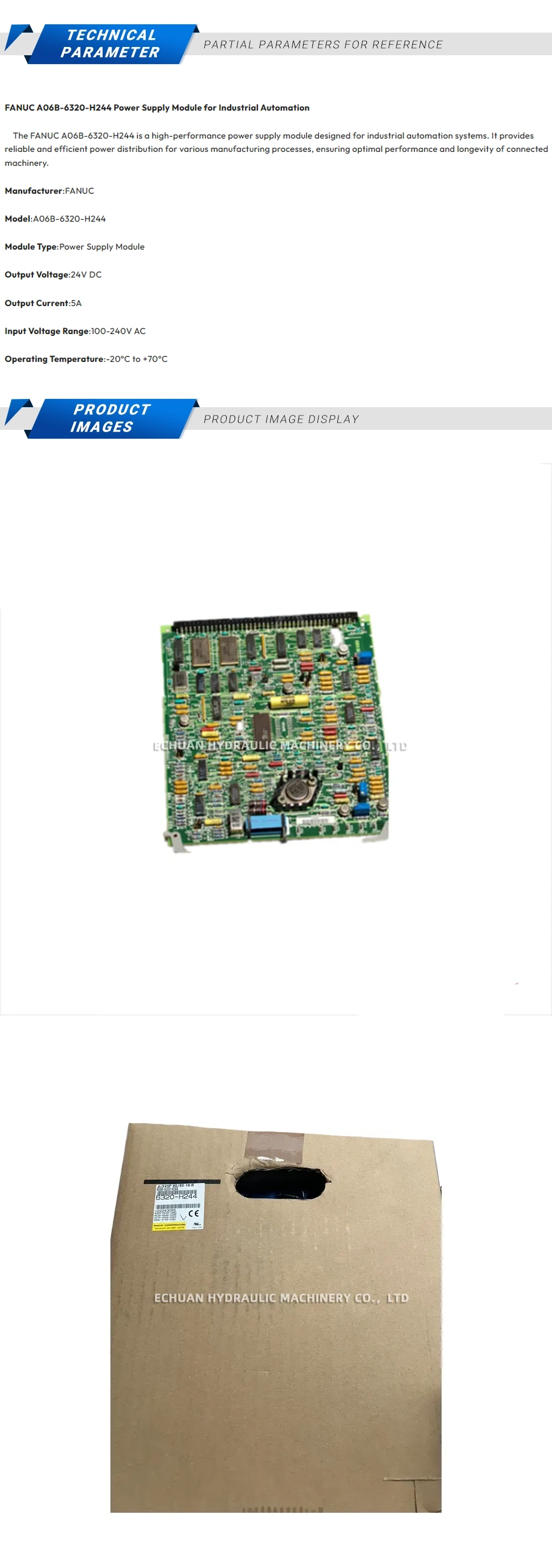 Fanuc A06B-6320-H244 Description