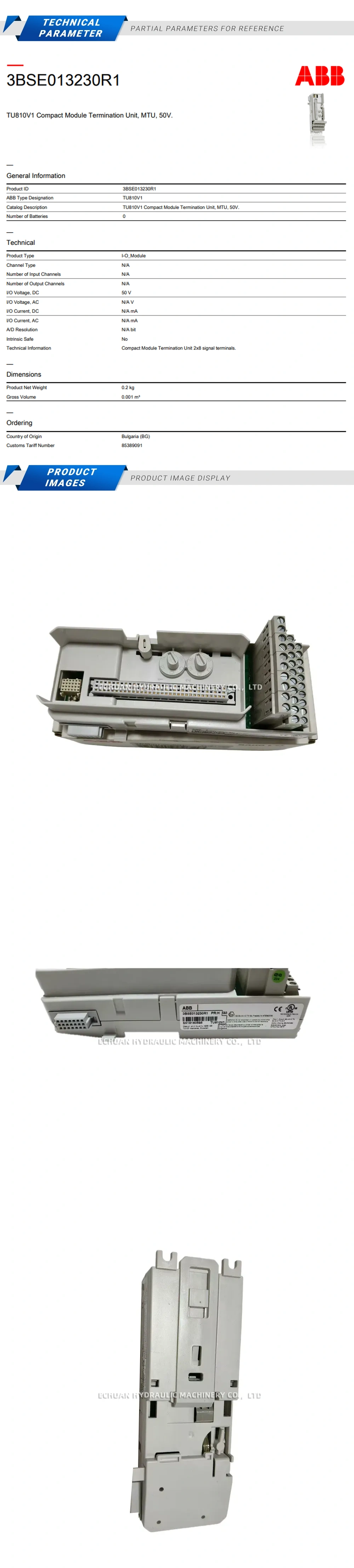 ABB 3BSE013230R1 Description