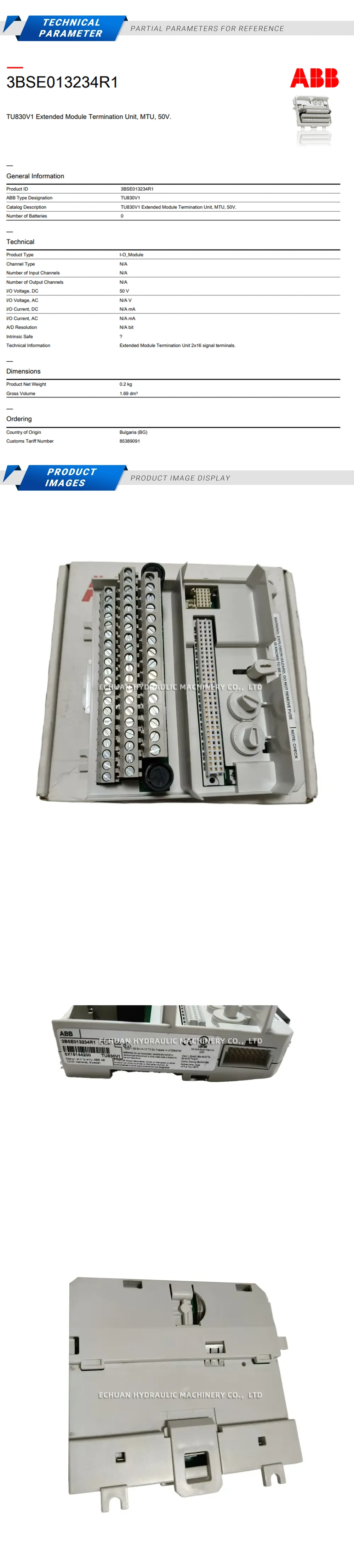 ABB 3BSE013234R1 Description