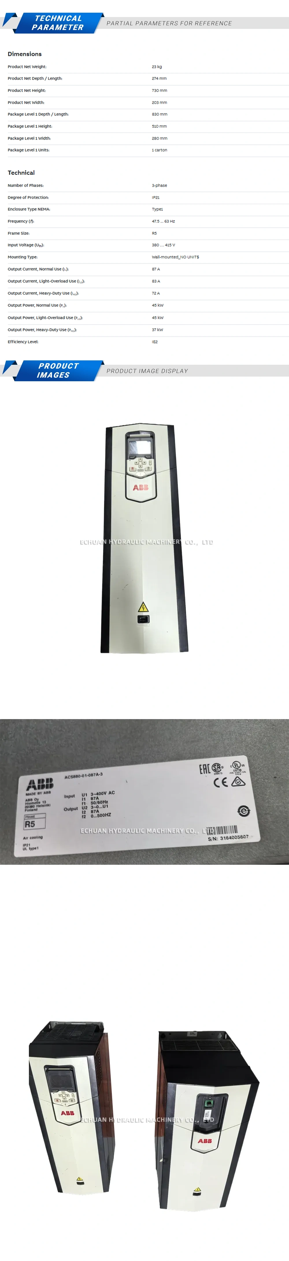 ABB ACS880-01-087A-3 Description