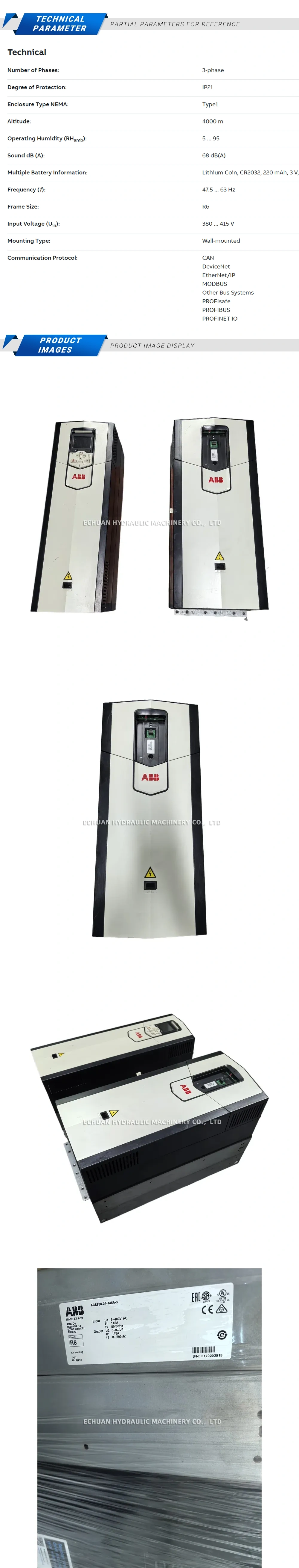 ABB ACS880-01-145A-3 Description