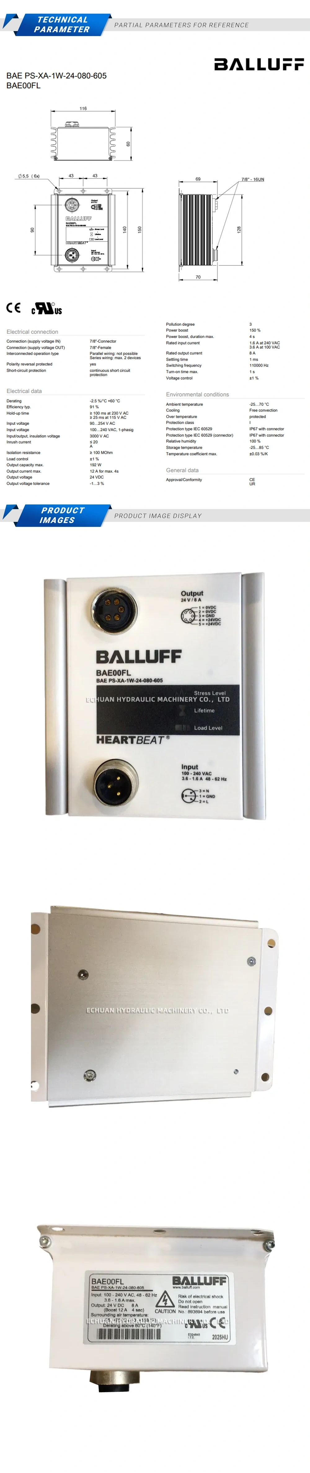 Balluff BAE PS-XA-1W-24-080-605 Description