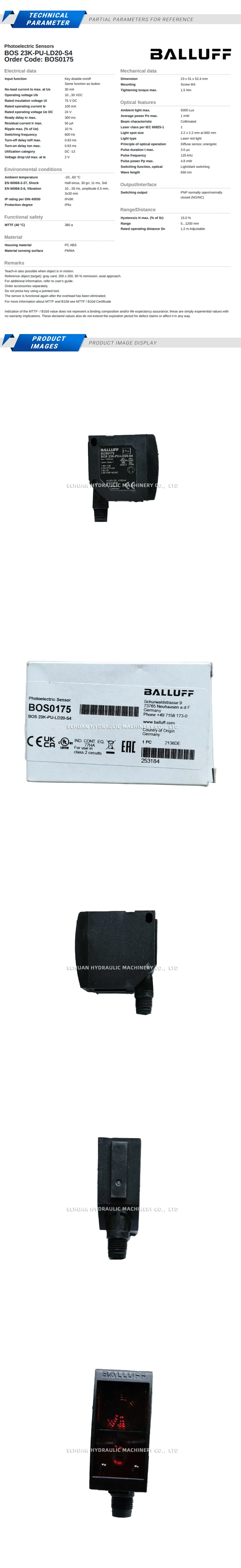 Balluff BOS0175 BOS 23K-PU-LD20-S4 Description