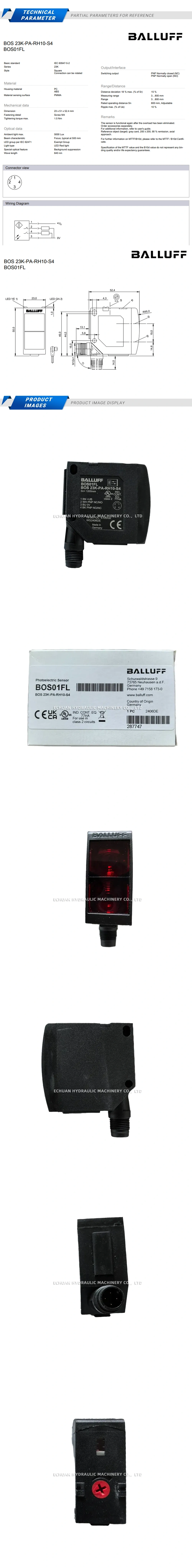 Balluff BOS01FL BOS 23K-PA-RH10-S4 Description