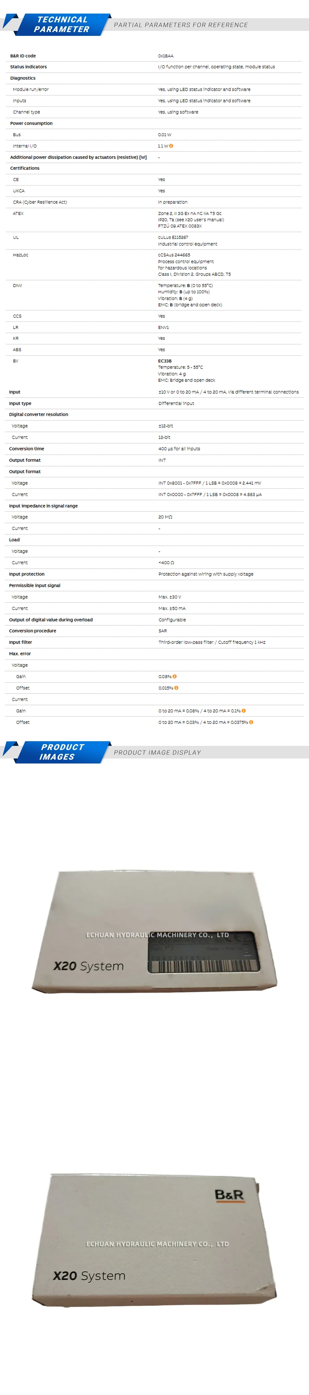 B&R X20AI4622 Description