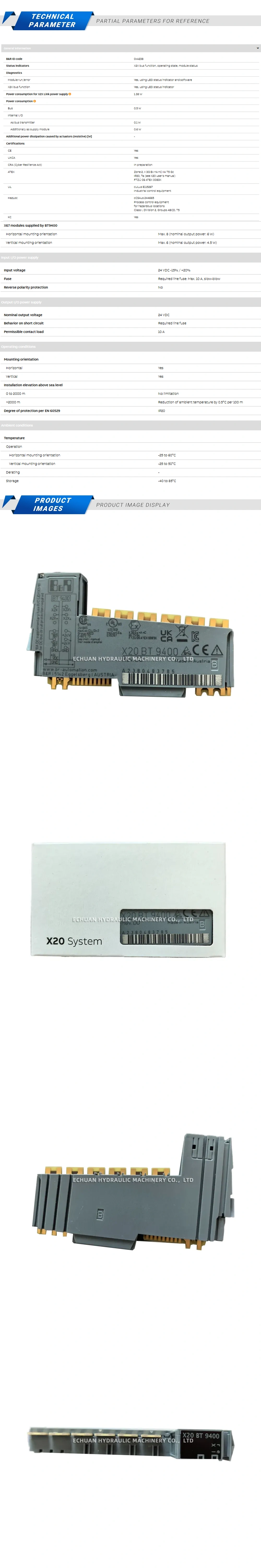 B&R X20BT9400 Description