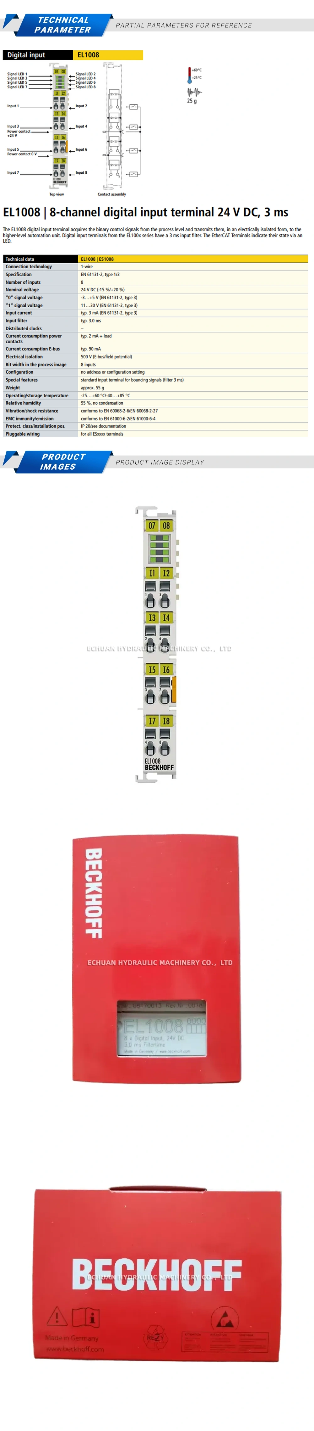 Beckhoff EL1008 Description