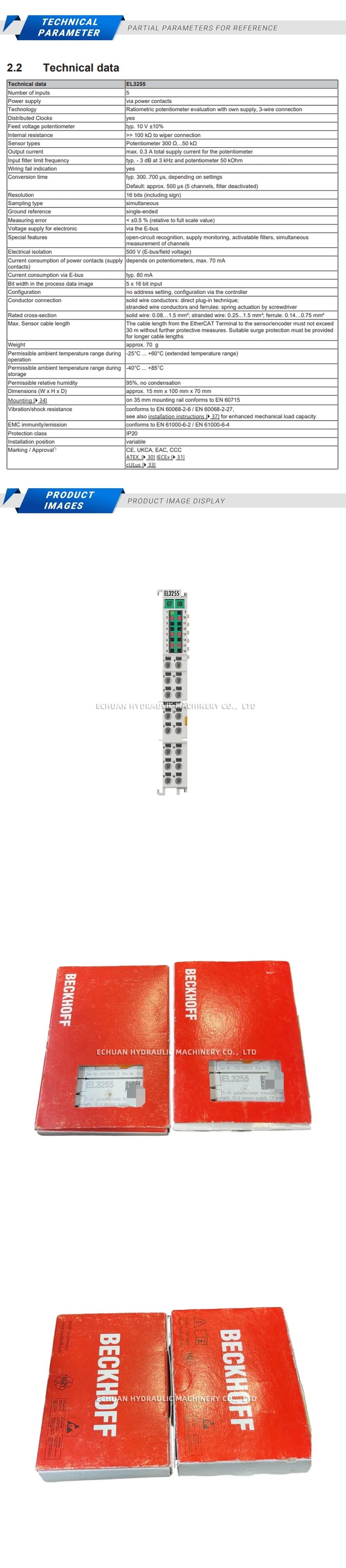 Beckhoff EL3255 Description