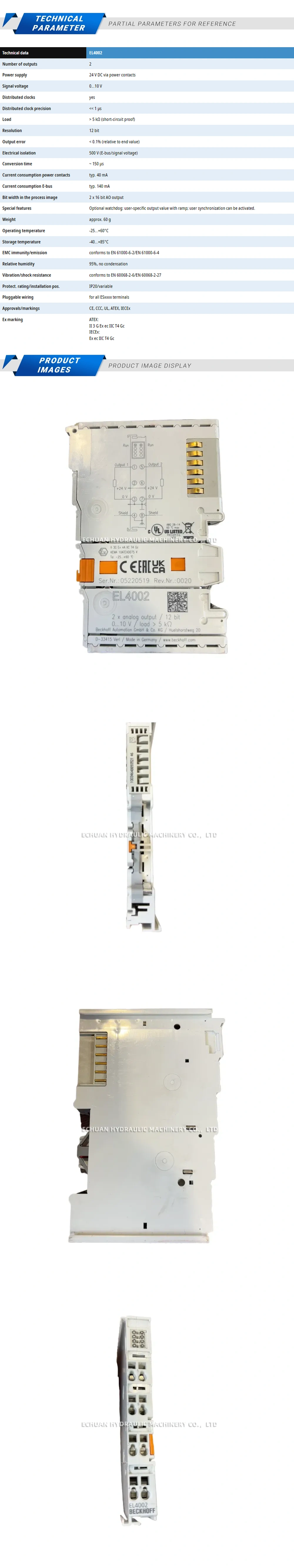 Beckhoff EL4002 Description