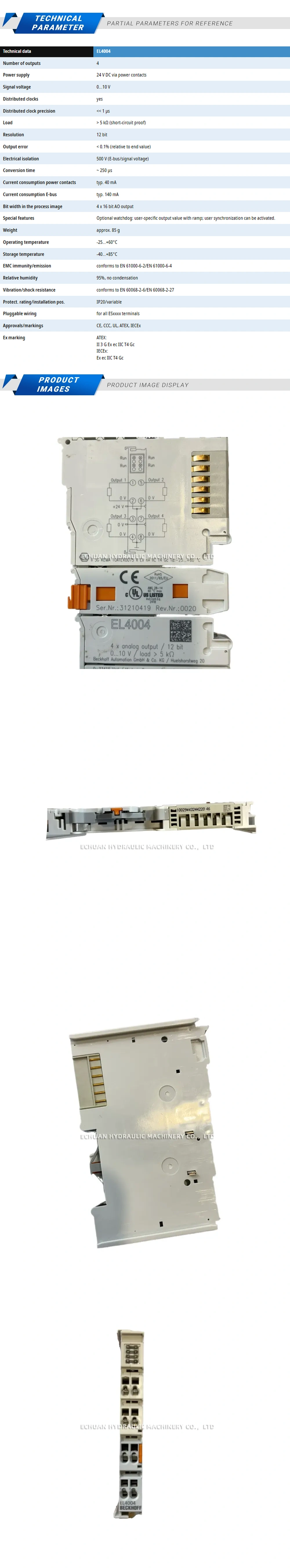 Beckhoff EL4004 Description