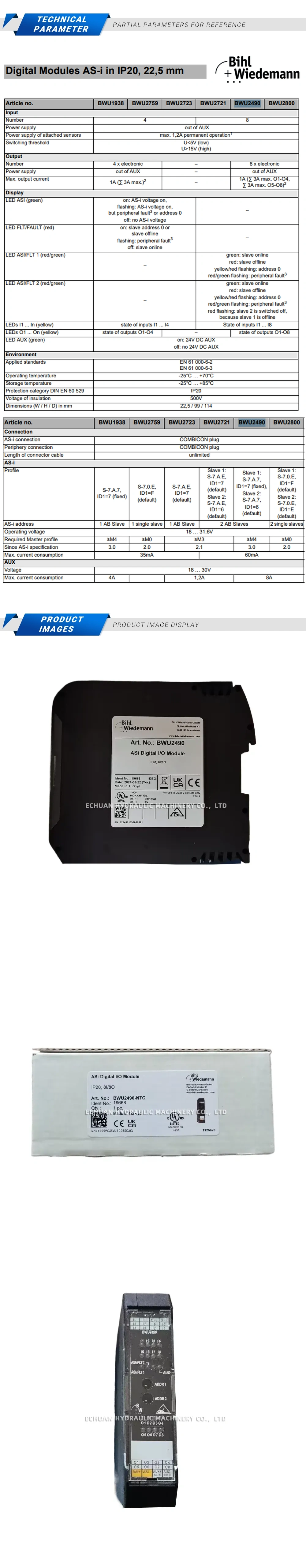 Bihl+Wiedemann GmbH BWU2490 Description