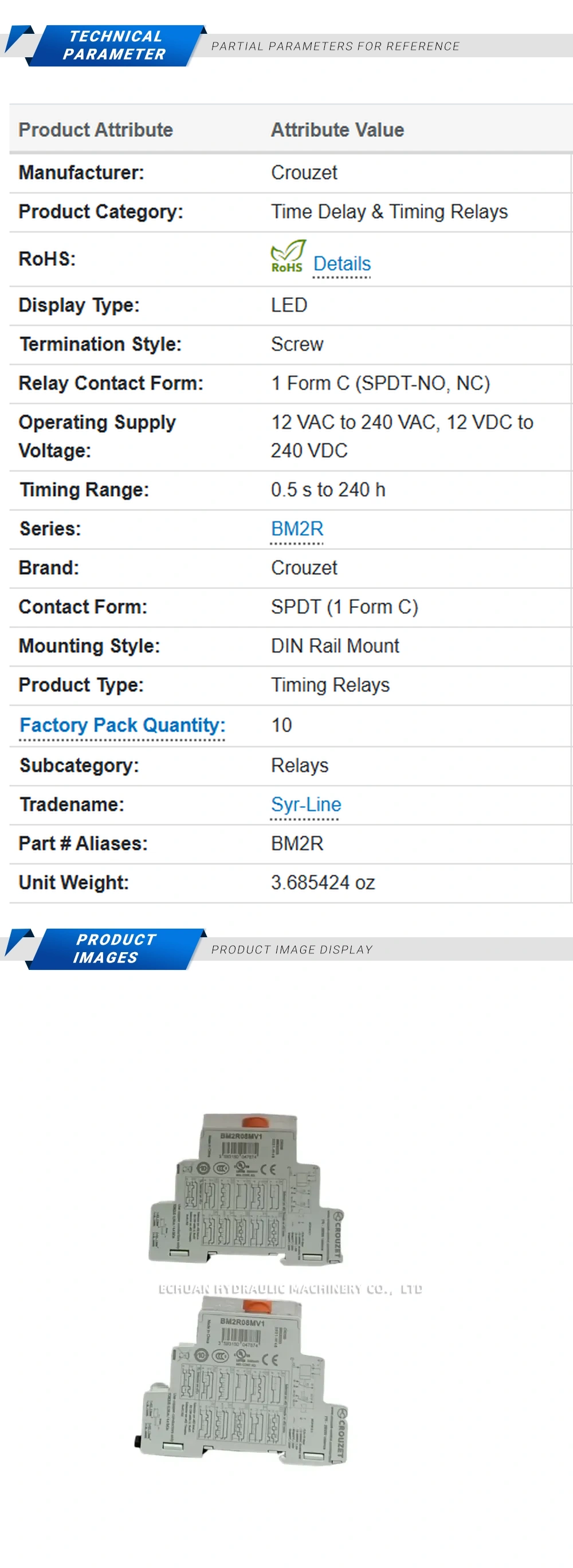 Crouzet BM2R08MV1 Description