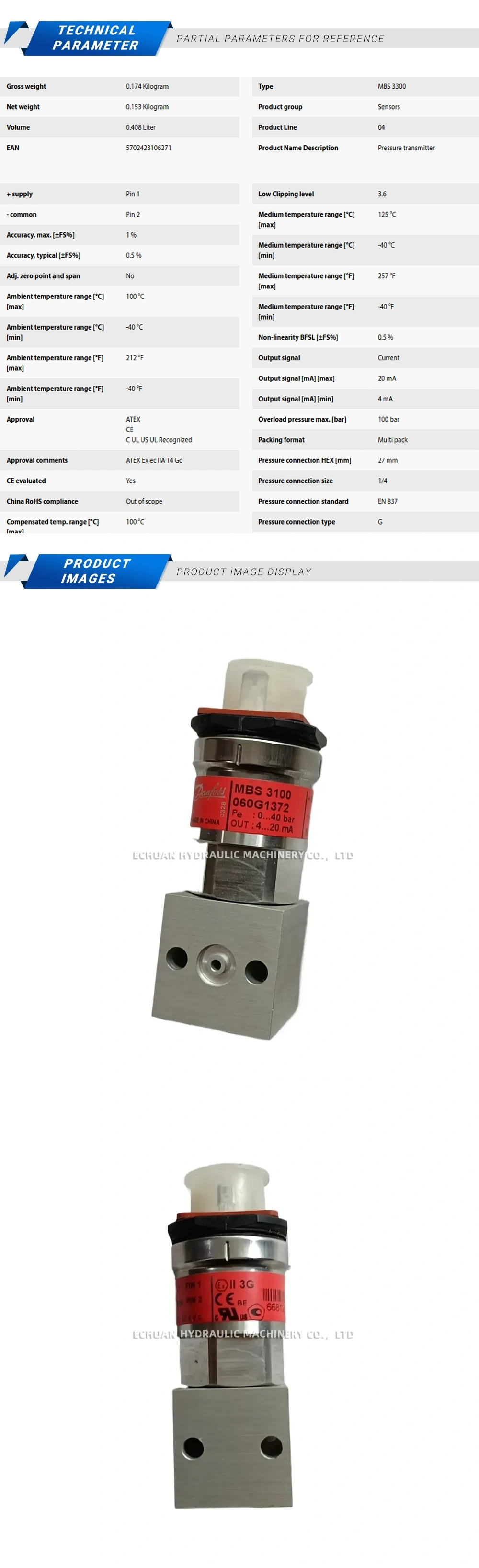 Danfoss MBS3100 060G1372 Description