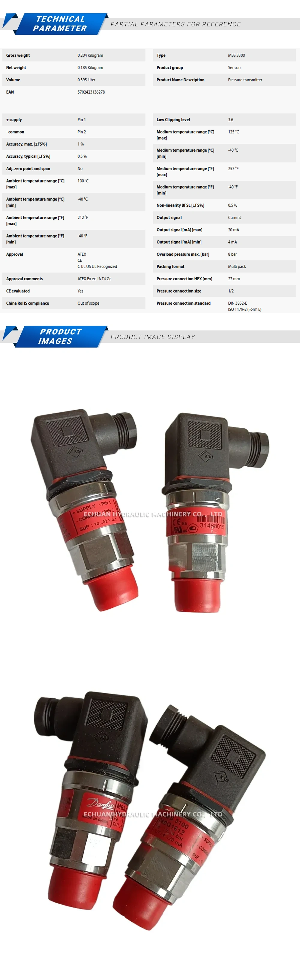 Danfoss MBS3100 060G1612 Description