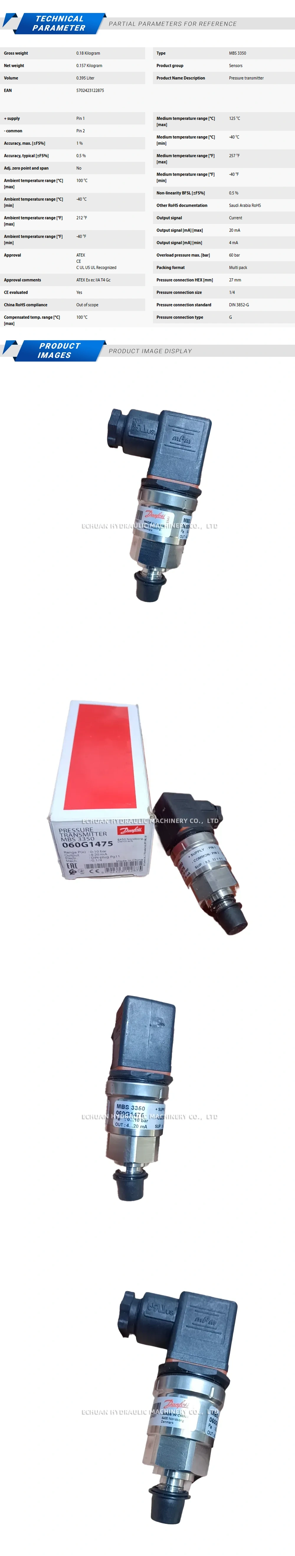 Danfoss MBS3350-060G1475 Description