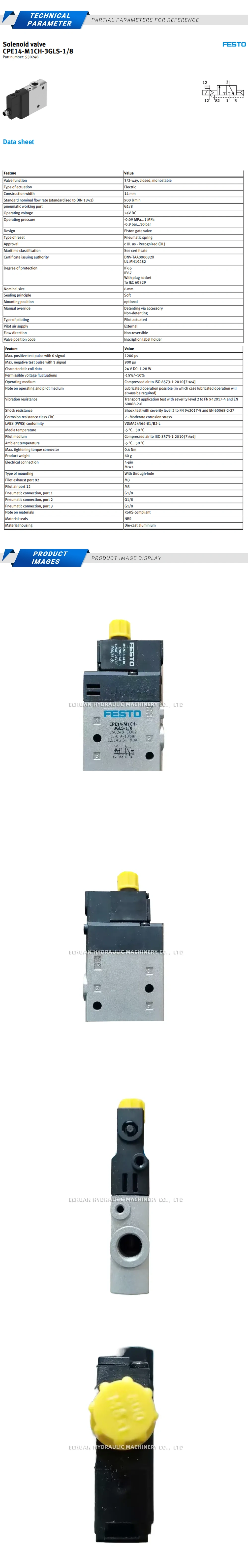 Festo CPE14-M1CH-3GLS-1/8 Description