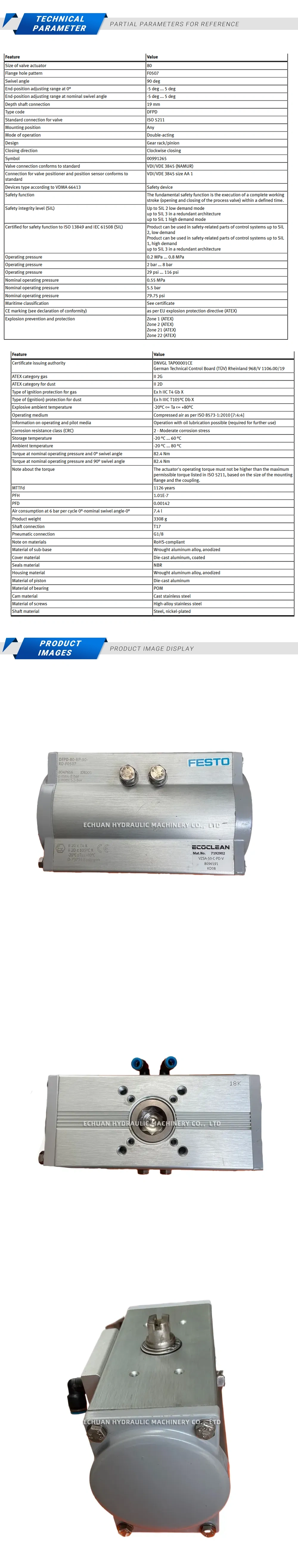 Festo DFPD-80-RP-90-RD-F0507 8047616 Description