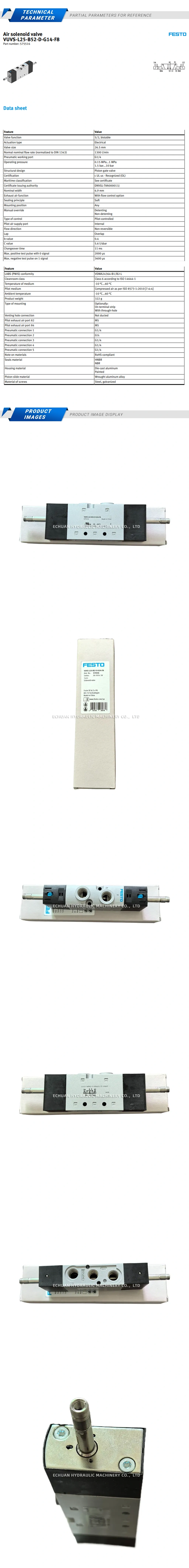 Festo VUVS-L25-B52-D-G14-F8 Description