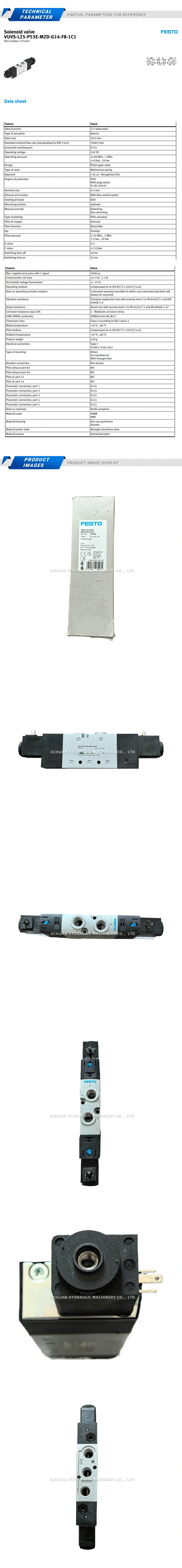 Festo VUVS-L25-P53E-MZD-G14-F8-1C1 Description