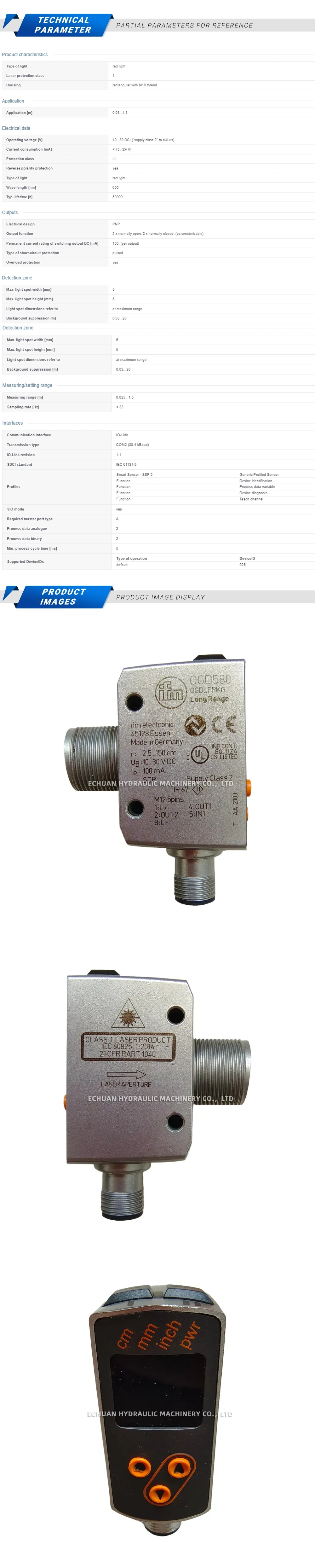 IFM OGD580 Description