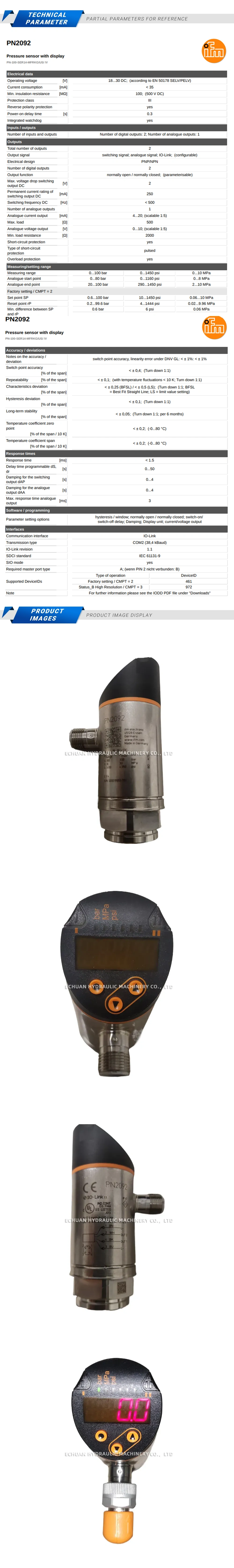 IFM PN2092 Description