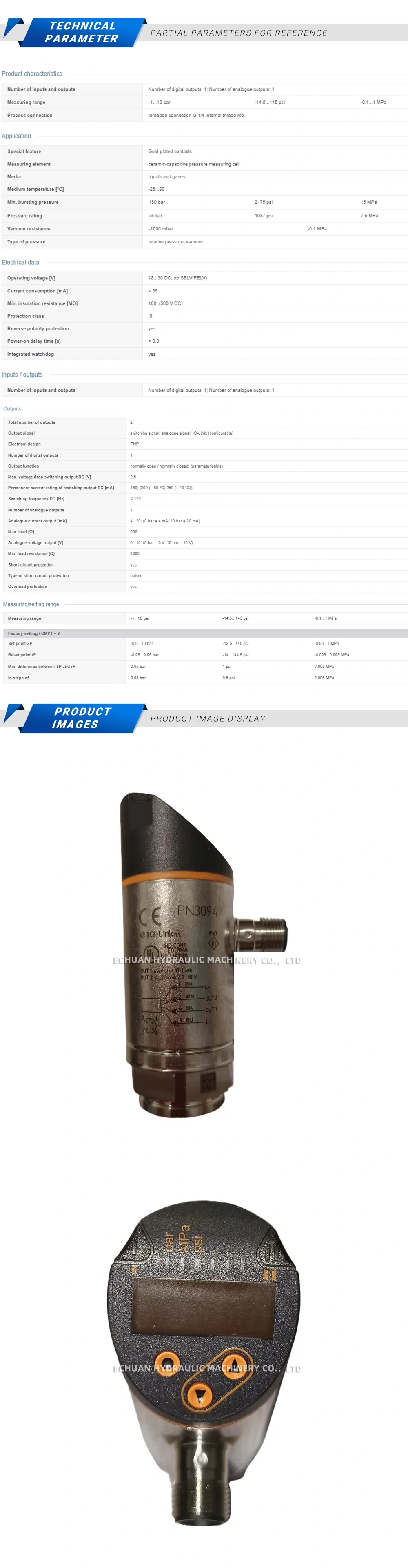 IFM PN3094 Description