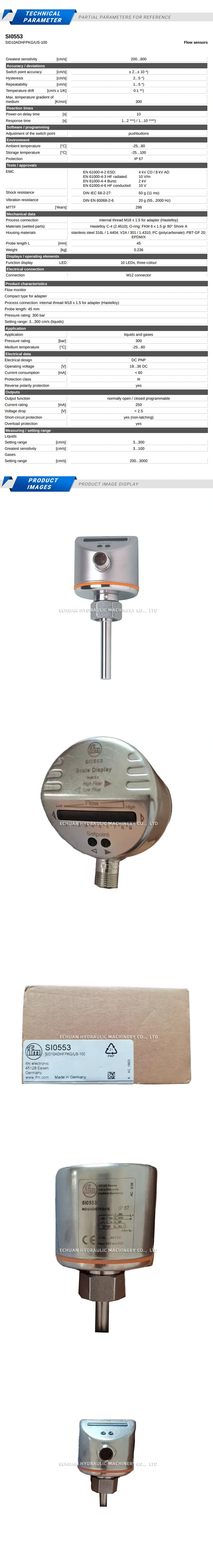 IFM SI0553 Description