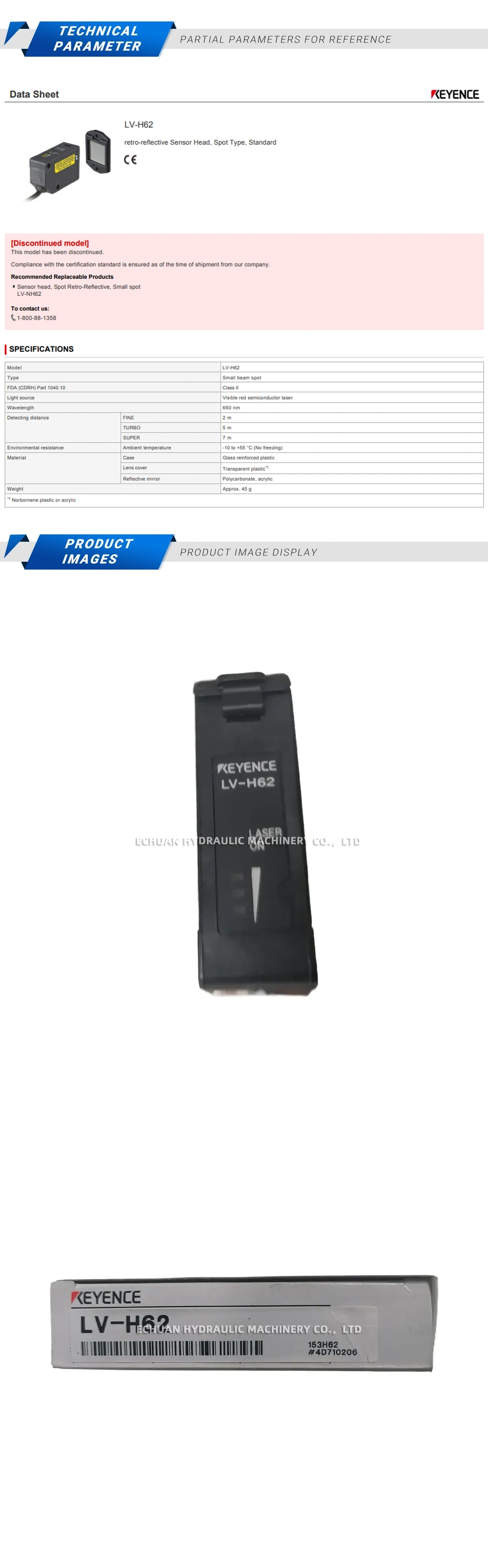 Keyence LV-H62 Description