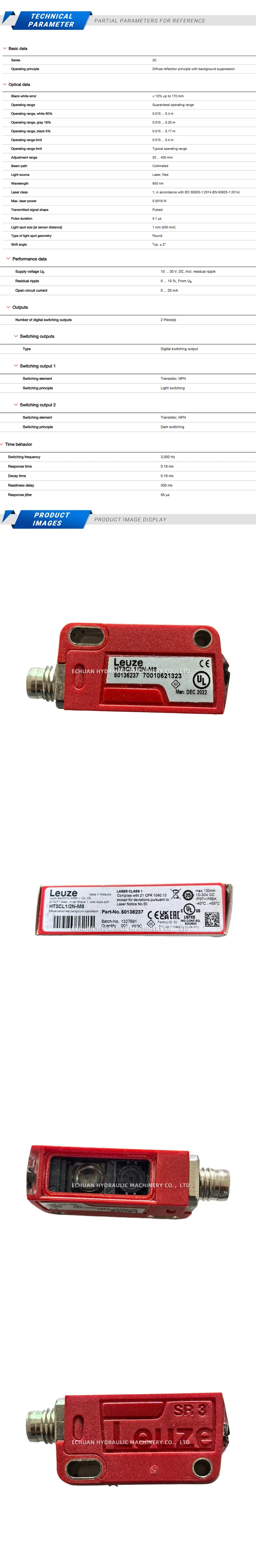 Leuze HT3CL1/2N-M8 50136237 Description