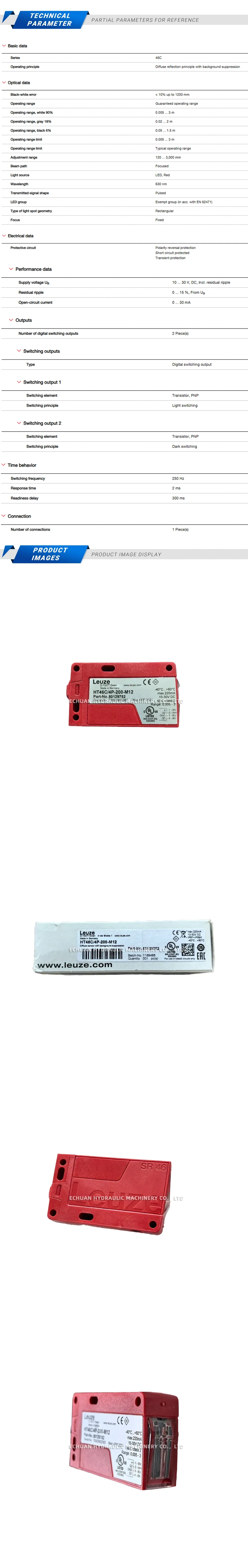 Leuze HT46C/4P-200-M12 Description