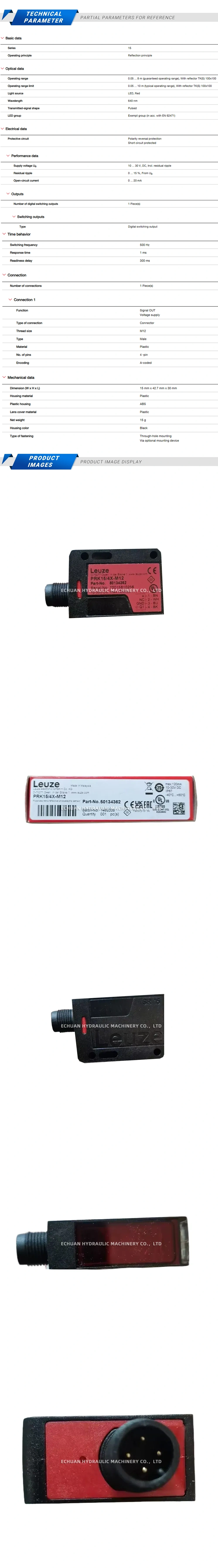 Leuze PRK15/4X-M12 Description