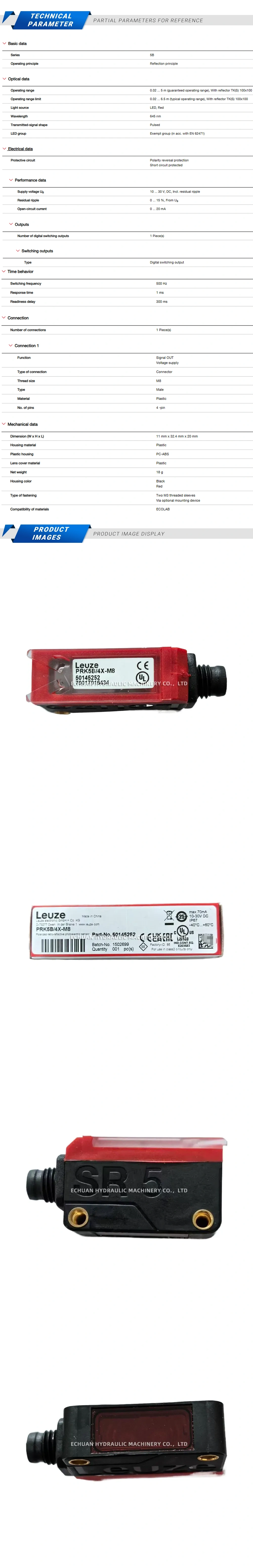 Leuze PRK5B/4X-M8 Description