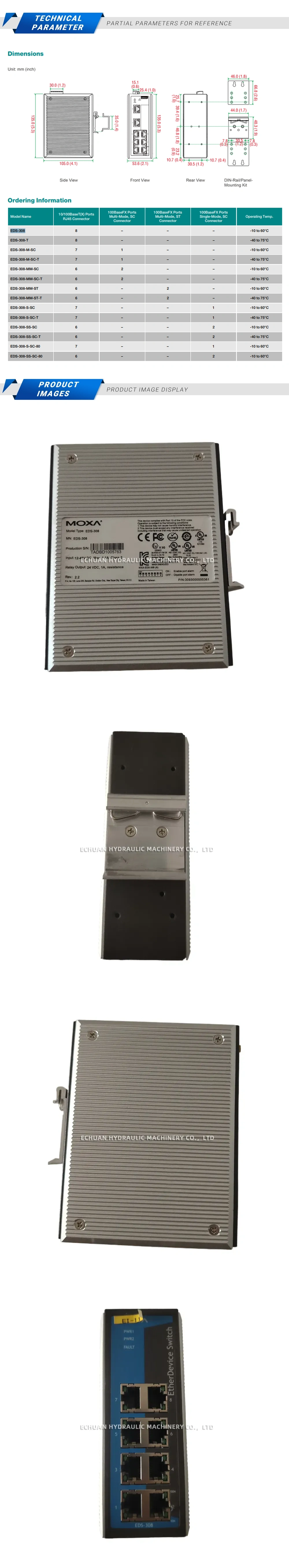 MOXA EDS-308 Description